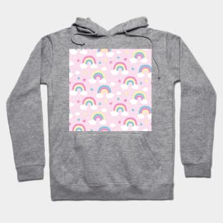 Blush Pink Rainbows and Stars Hoodie